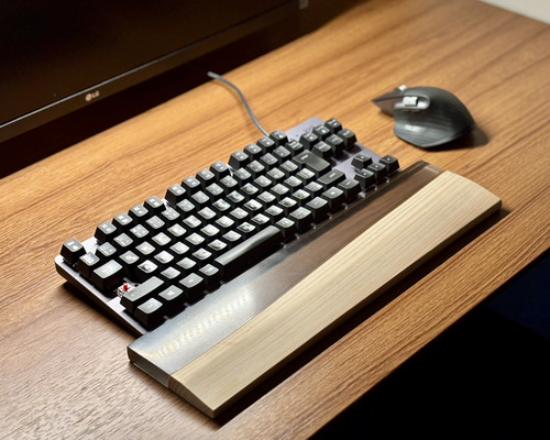 estimind8811 国産桧＆無垢材ホワイトオーク手作りパームレスト パームレスト オーク 幅30cm Sサイズ – Wooden JAPAN 匠一松