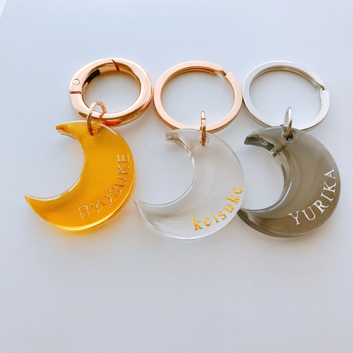 名入れ/言葉入れ無料】全12色 クリアカラー moon 月 三日月