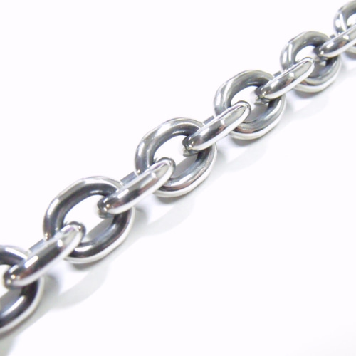 レア！シルバー925あずきチェーンブレスレット シルバー925 あずきブレスレット 幅8mm メンズブレスレット