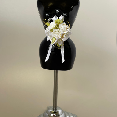 ミニチュア ドール用 クレイフラワー 薔薇とカサブランカの