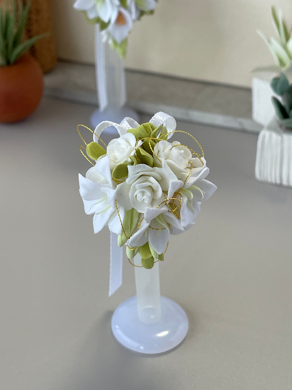 クレイフラワーカサブランカ 造花 カサブランカブッシュ 7輪付き – 日本の四季・行事の店 木瓜屋
