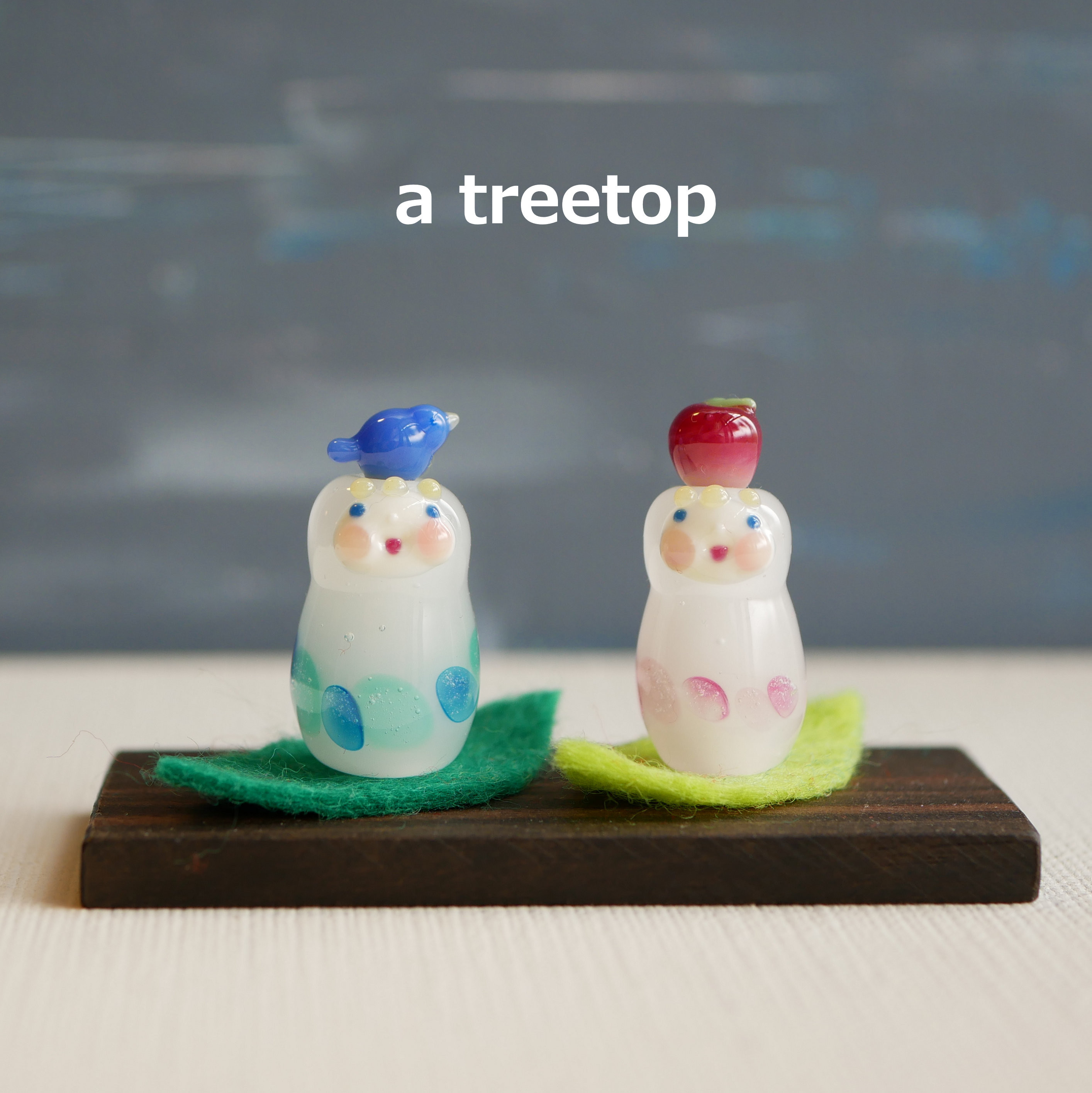 とんぼ玉ペアオブジェ　ひな飾りにも