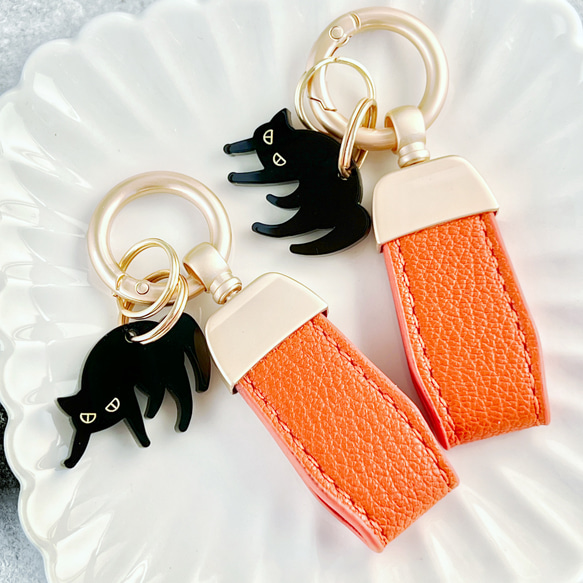 まい様お取り置きです。Ｎｏ．241 クローバー 猫 キーホルダー マーカー まい様お取り置きです。No．241 クローバー 猫 キーホルダー