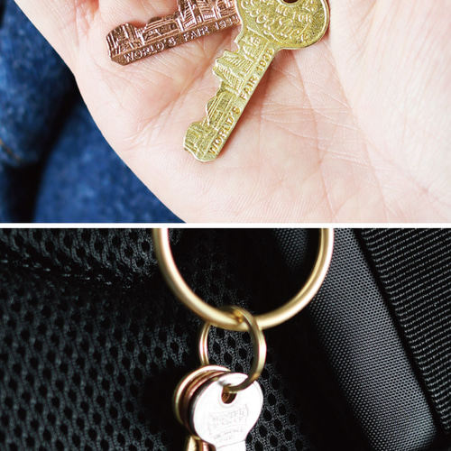 Good Luck Key 3個セット メタルミックス 銅合金 真鍮 シカゴ万博