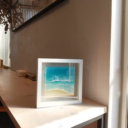 送料無料 海 インテリア フレーム レジン アート ハワイ 沖縄 絵