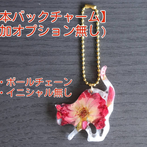 選べるシルエット&お花・イニシャル入りもOK♪】お花ネコさんの