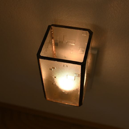 昭和ガラス「さくら」のランプ 昭和ガラス】古都のさくら おやすみランプ ステンドグラス/Night Lamp