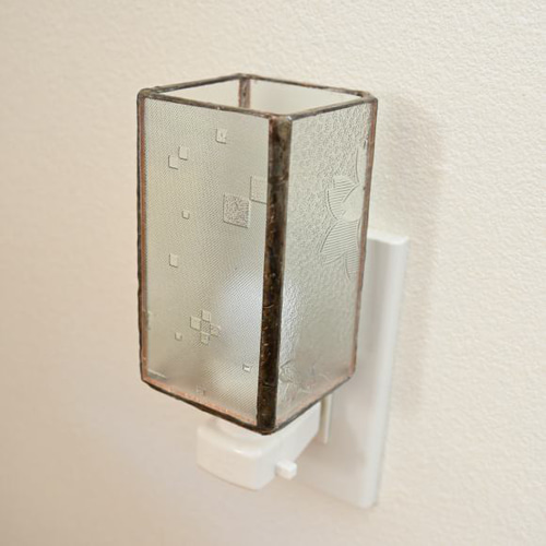 昭和ガラス】古都のさくら おやすみランプ ステンドグラス/Night Lamp