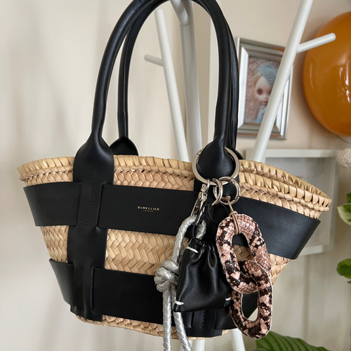 バッグチャーム＆ネックレスセット・チェーン(3カラー展開) キーリング