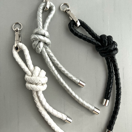 バッグチャーム＆ネックレスセット・チェーン(3カラー展開) キーリング
