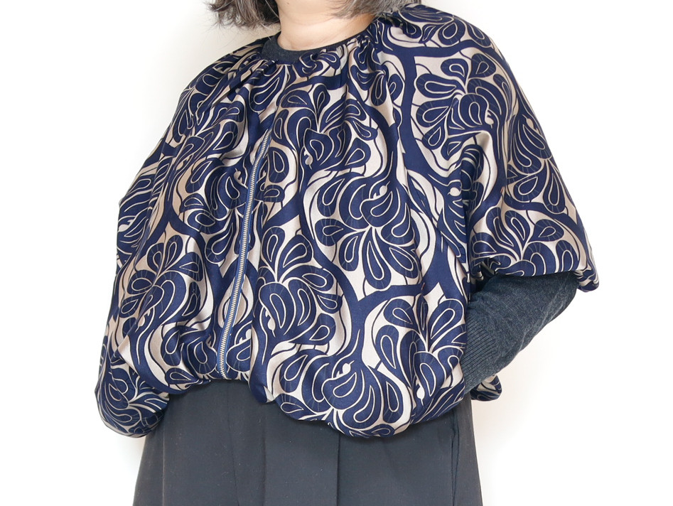 バルーンジャケット コベントガーデン グレー きまぐれコレクション ダマスク柄