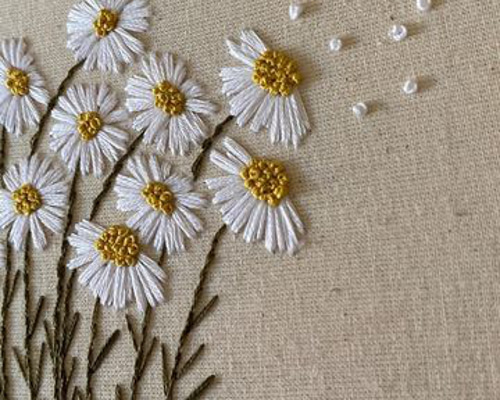 新品未使用品　ハンドメイド　刺繍　花柄　タペストリー　フラワー 100b00b30cf8c1e9d03c31c32a61f2