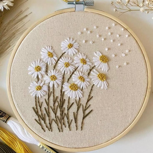 刺繍の手作りフラワーアート / 受注製作 タペストリー・壁掛け ぬくや