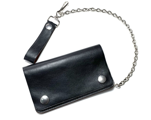 ミドルトラッカーウォレット　ホースハイド　ロウ付けチェーン　ヴィンテージタロン ミドルトラッカーウォレット ヴィンテージタロンジッパー