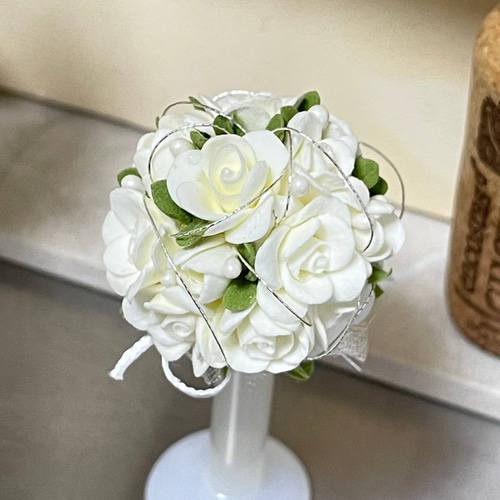 ミニチュア ドール用 クレイフラワー 薔薇のブーケ アートフラワー