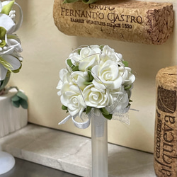 ミニチュア ドール用 クレイフラワー 薔薇のブーケ アートフラワー