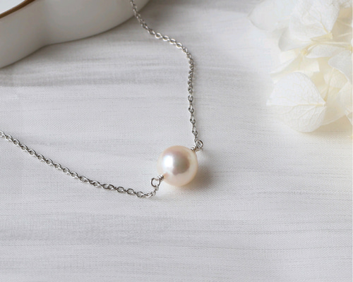 アコヤ真珠 silver ネックレス あこや真珠ネックレス(シルバー925) 一粒 入園 入学 フォーマル