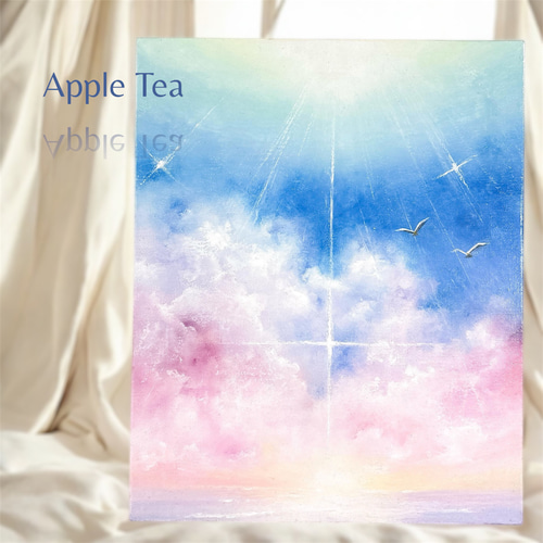 Earth【原画】海へ〜煌めき(チョークアート.オイルパステル画