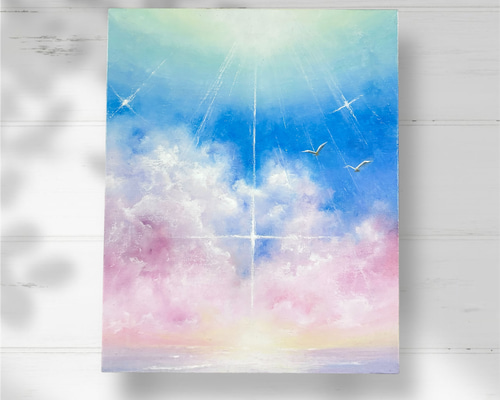 Earth【原画】海へ〜煌めき(チョークアート.オイルパステル画