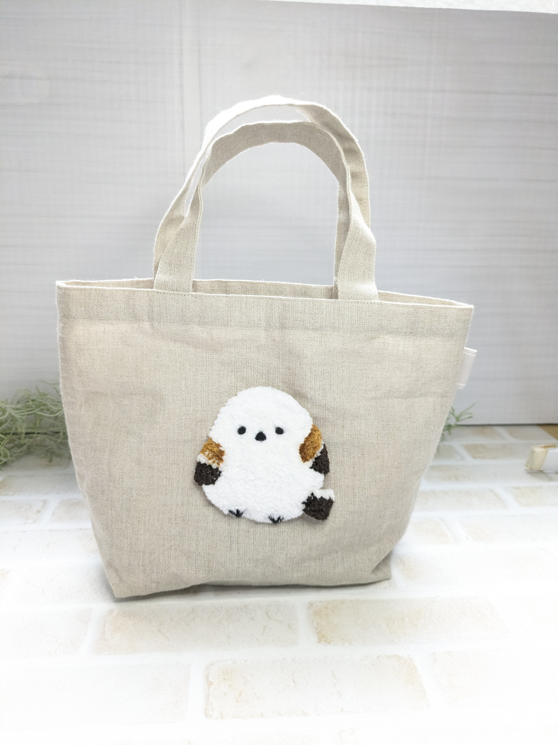 ●taro●もふもふすぎるシマエナガ　ハンドメイド　トートバッグ