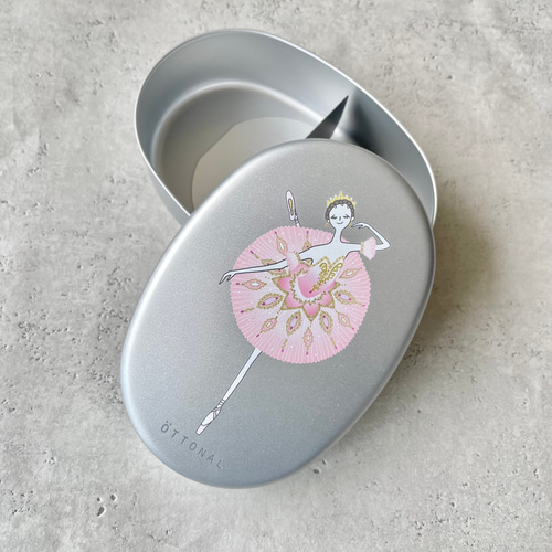 金平糖ピンク アルミお弁当箱 バレエ/バレリーナ 弁当箱・ランチ