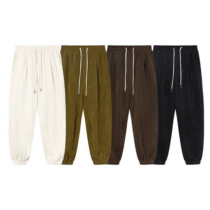 春夏新作 カジュアルパンツ メンズ 無地 レトロ 男性 ズボン ゆるい ワイドバージョン