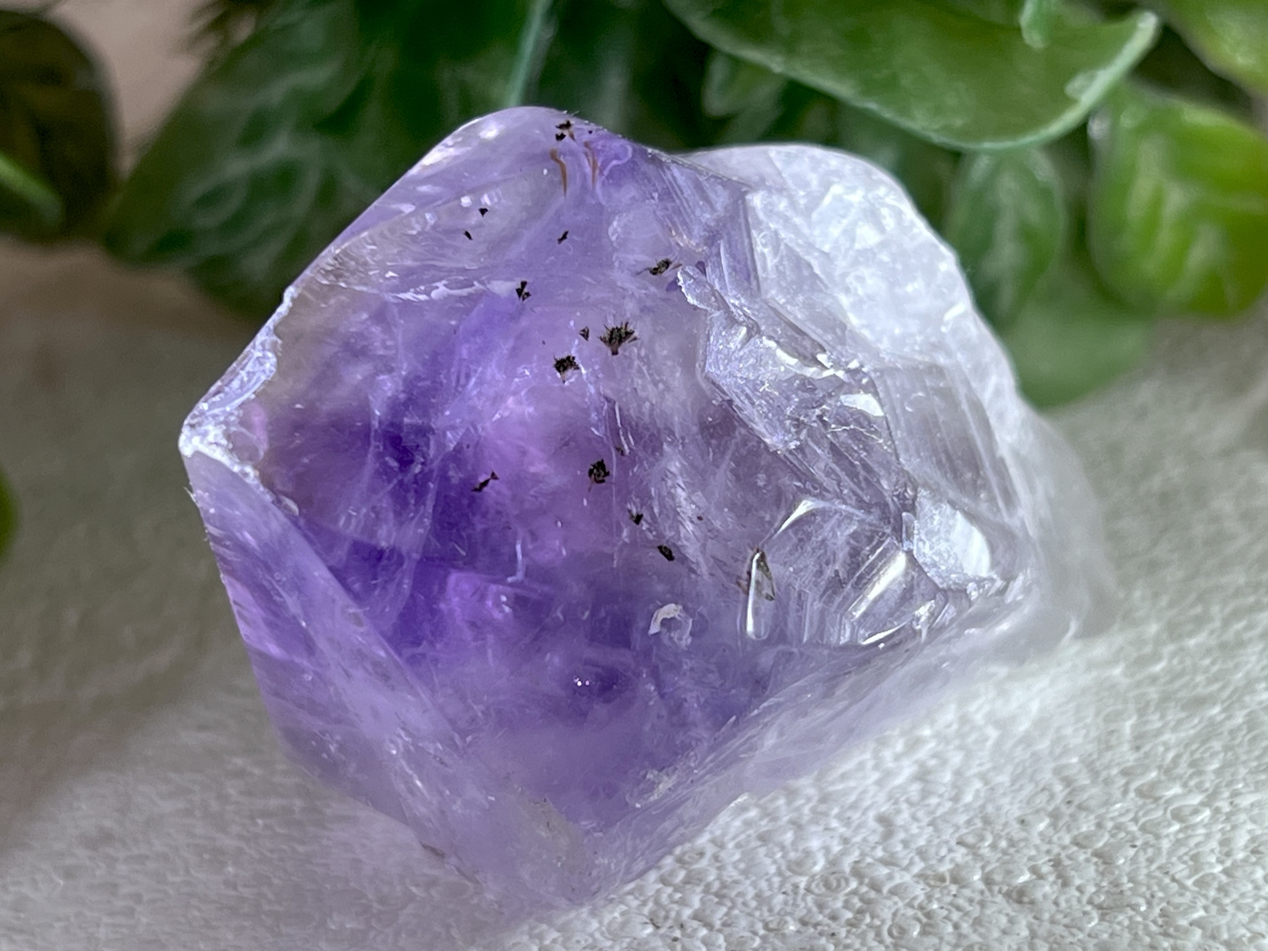 天然石　ファントムアメジスト　スライス　スラブ　原石 高品質]ナミビア共和国ブランドバーグ産ファントムアメジスト原石