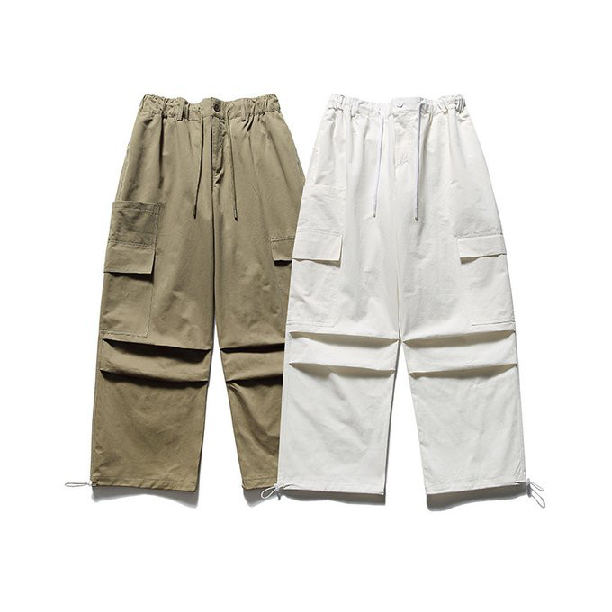 春夏新作 ダブルプリーツパラトルーパーパンツ カジュアルパンツ メンズ 無地 レトロ 7,515円