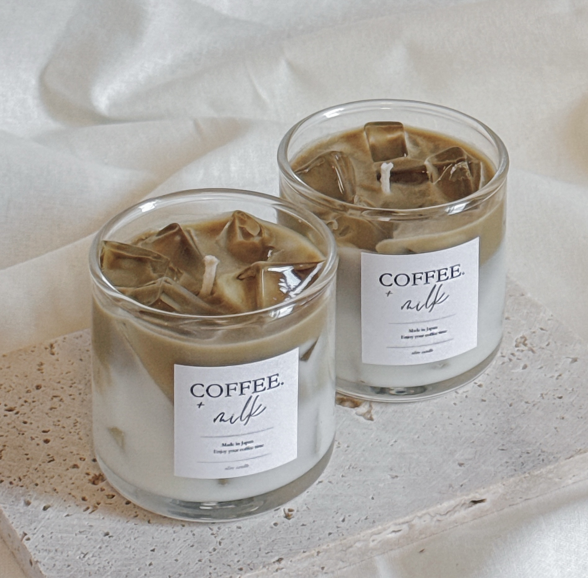 カフェラテキャンドル ハンドメイド ソイキャンドル 焚き火 コーヒー の香り