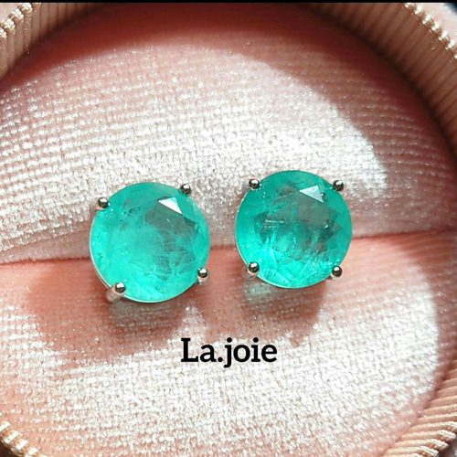 ブラジル産パライバトルマリン ダイヤモンドピアス PA 0.04ct