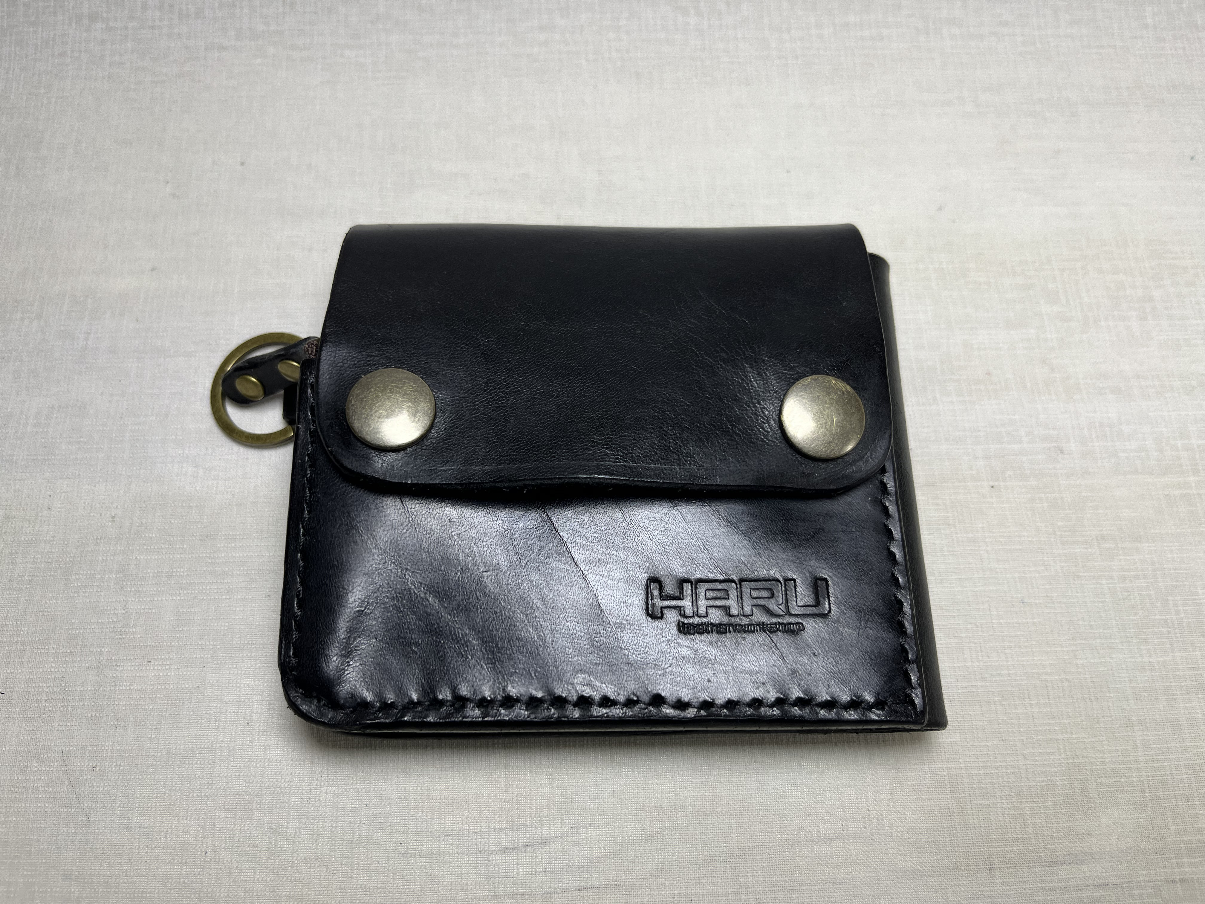 Haru トラッカーウォレットミニ財布　ブラック