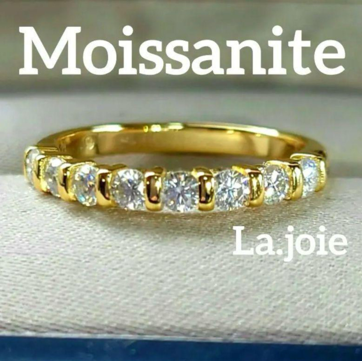 最高品質 モアサナイト バーセッティング ハーフエタニティ リング silver925