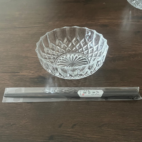 丸皿・小鉢／カップ・ボウル＞透明カットガラス 昭和