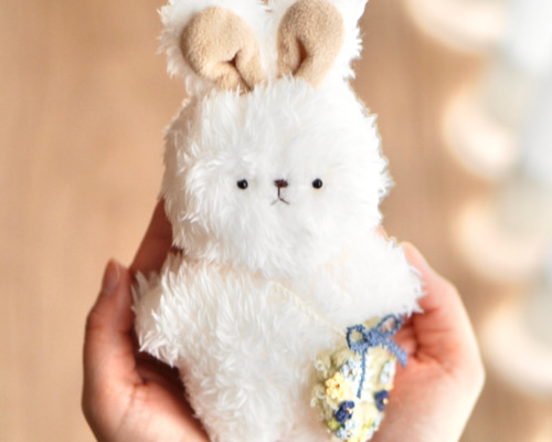 花畑好きなうさぎさん ぬいぐるみ アーティストベア 海外作家様