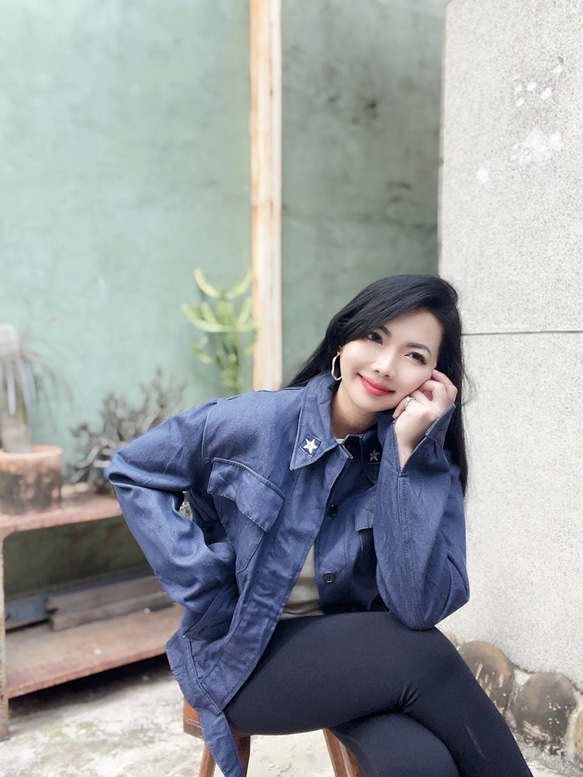 イタリア軍のデニムジャケット イタリア海軍の戦闘用ジャケット デニム