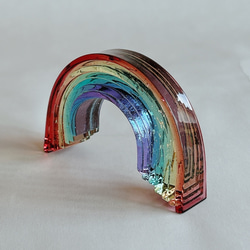 虹のオブジェ《ライン・L》＊虹の橋＊ 立体・オブジェ ガラスアート