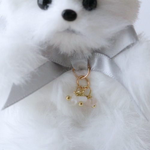 幸せを願う 白 ポメラニアン ホワイト 犬 うちの子 記念日 ぬいぐるみ