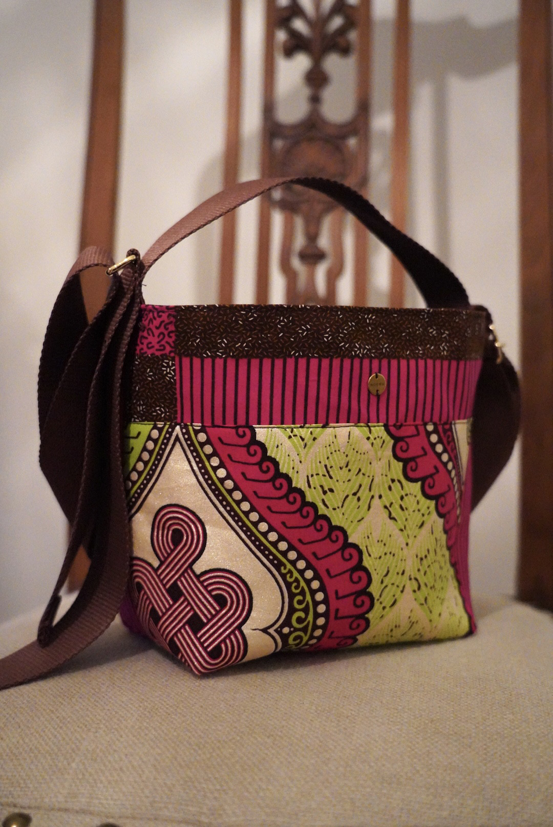 アフリカンバティック/ミニバッグ/2WAY/1点物