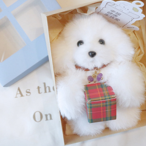 受注製作】トイプードル マルプー ホワイト 白 お守り ぬいぐるみ