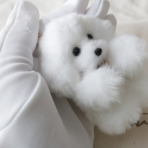 受注製作】トイプードル マルプー ホワイト 白 お守り