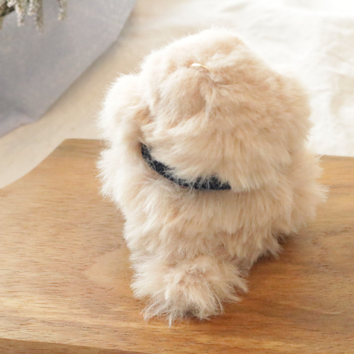 幸せを願う ぬいぐるみ トイプードル マルプー ベージュ バッグ