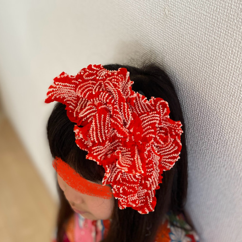 赤 絞り ヘッドドレス ヘアアクセサリー 髪飾り 七五三 m8 その他ヘア