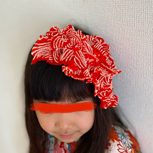 赤 絞り ヘッドドレス ヘアアクセサリー 髪飾り 七五三 m8 その他ヘア