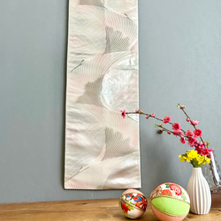 帯のタペストリー 漆黒に金色の鳳凰 帯 リメイク インテリア