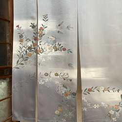 113/101,着物リメイクーのれん、鳳凰、刺繍加工、！ 113/101,着物リメイクーのれん、鳳凰、刺繍加工、！