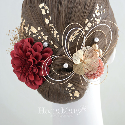 成人式用髪飾り 前撮り用 袴 和装 色打掛 水引き 卒業式 成人式 髪飾り