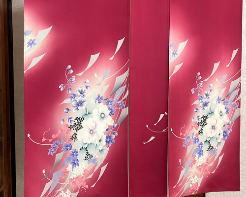 梅の花、着物リメイクーのれん、お部屋に縁！ c5469a478fd7ba76fb5dc8d29c2246