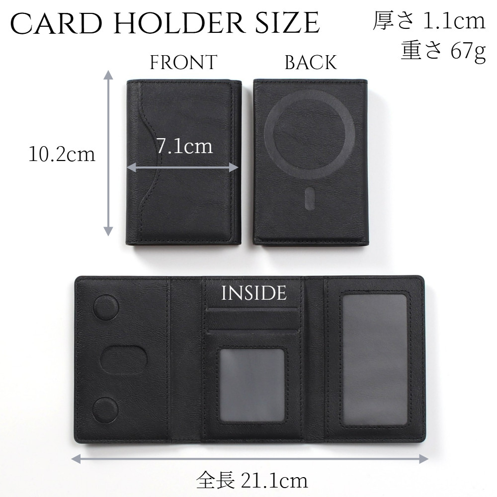 iphone ケース 本革 16 15 14 13 mini カード収納付き マグセーフ対応 レザー シルバー グレー