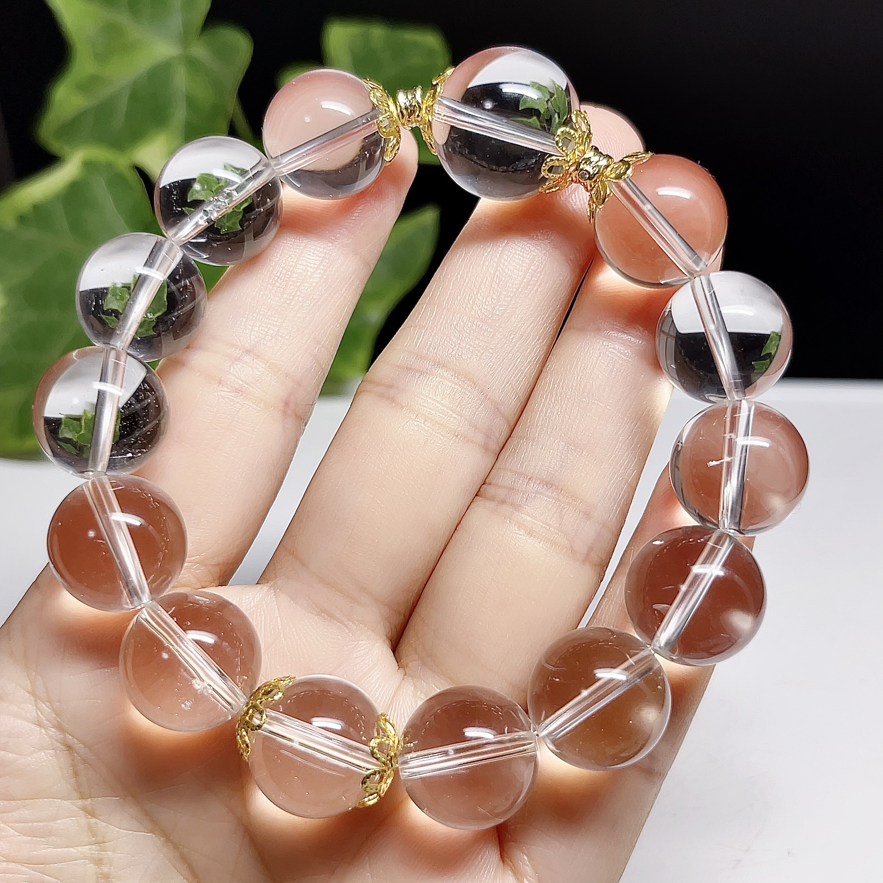 ヒマラヤ　水晶　ブレスレット　　天然石　マニカランクォーツ 【超高品質】 2