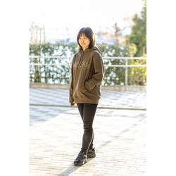 ［着る山菜］こごめパーカー（オリーブ） 3枚目の画像